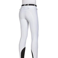Equiline ATIRK Women's Knee Grip Breeches In 4 Seasons B-Move -Farm House Tack Store AtirK EQuline N08981 White Back