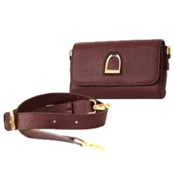 Oakbark & Chrome Rider Belt Bag -Farm House Tack Store BB CAB 101 Oakbark chrome riderbeltbag cabernet.6