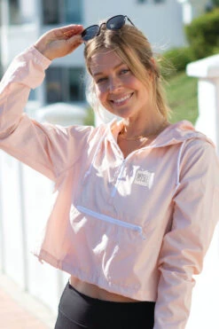 BOTORI Womens Water Resistant Windbreaker -Farm House Tack Store BLUSH 1