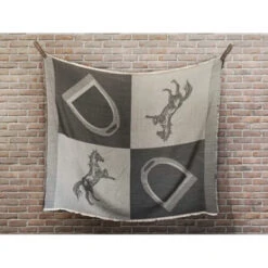 Oakbark & Chrome Blanket Scarf -Farm House Tack Store BS LAT 001 Oakbark.Chrome Blanket.Scarf Piebald