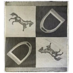 Oakbark & Chrome Blanket Scarf -Farm House Tack Store BS LAT 001 Oakbark.Chrome Blanket.Scarf Piebald LS