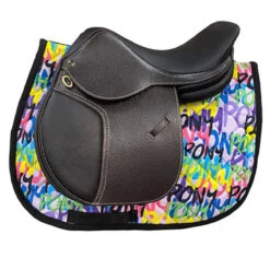 Belle And Bow Equestrian Pony Saddle Pad -Farm House Tack Store Belle.And .Bow .Equestrian Saddle.Pad Graffiti