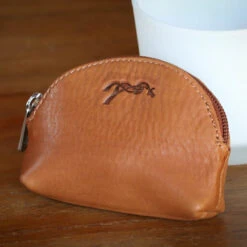 Penelope Coin Purse -Farm House Tack Store CPB French.EQ Penelope Coin.Purse Front.2 Brandy