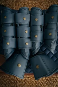 Sixteen Cypress Leatherette Splint Boots, Navy 11 Sixteen Cypress Leatherette Splint Boots, Navy -Farm House Tack Store DSC01445