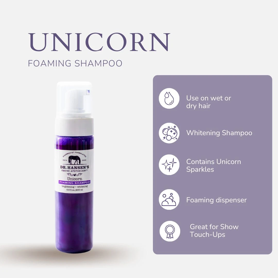 Dr. Hansen's Equine Apothecary Unicorn Foaming Shampoo 5 Dr. Hansen's Equine Apothecary Unicorn Foaming Shampoo - Image 3