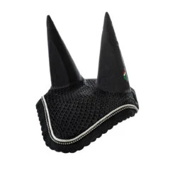 Equiline Rio Ear Bonnet With Rhinestone Trim 9 Equiline Rio Ear Bonnet With Rhinestone Trim -Farm House Tack Store E01070 EQline RIO.Ear .Bonnet.Rhinestone.Trim Black