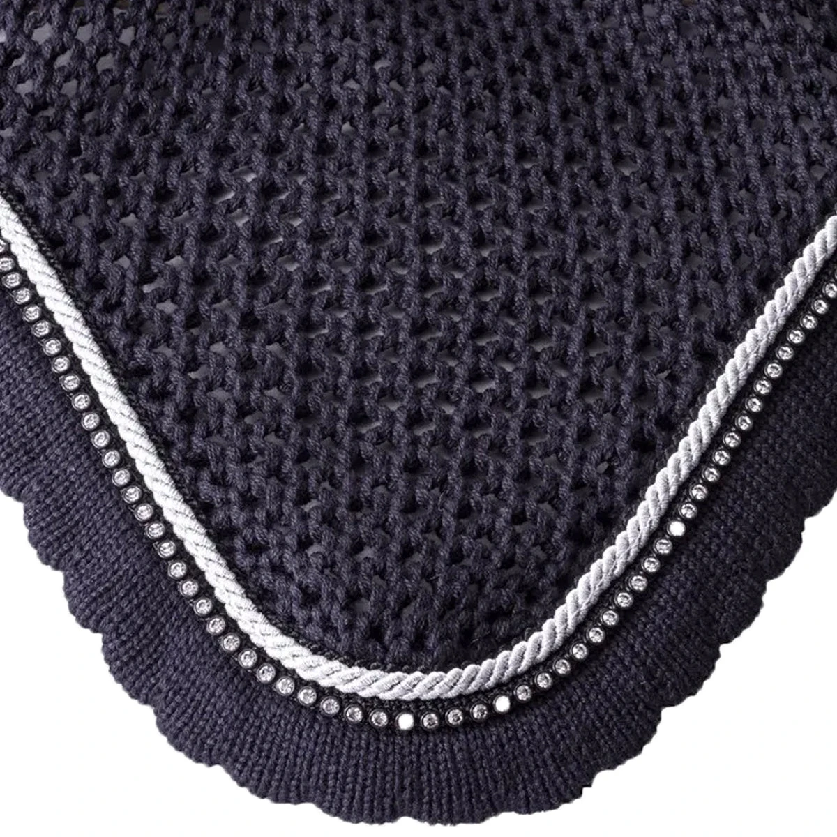 Equiline Rio Ear Bonnet With Rhinestone Trim 4 Equiline Rio Ear Bonnet With Rhinestone Trim - Image 2