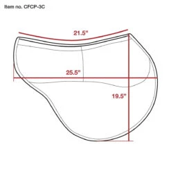 ECP Contoured Correction Eventing Pad 27 ECP Contoured Correction Eventing Pad -Farm House Tack Store ECP contoured.correction.eventing.pad diagram