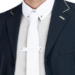 Equiline Men's Knit Cotton Slim Tie 5 Equiline Men's Knit Cotton Slim Tie -Farm House Tack Store EQline 181 T00773 001 White IRL