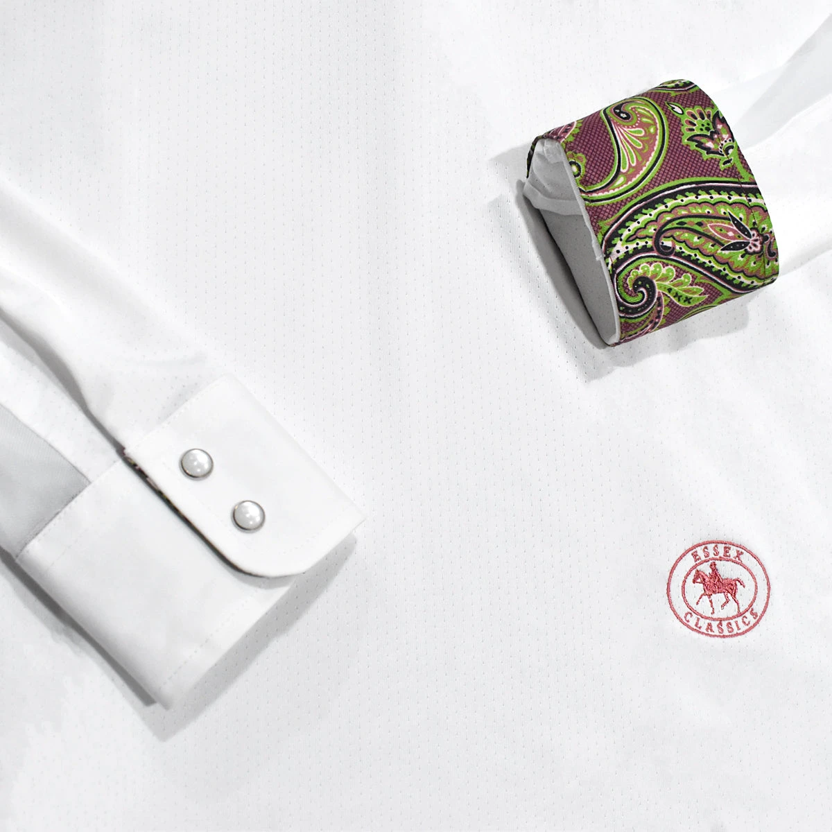 Essex Classics Ladies “Paisley” Talent Yarn Straight Collar Long Sleeve Show Shirt 5 Essex Classics Ladies “Paisley” Talent Yarn Straight Collar Long Sleeve Show Shirt - Image 3