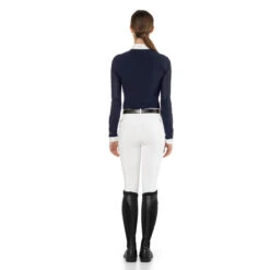 EGO 7 Women's Nina Long Sleeve Show Shirt -Farm House Tack Store Ego7 Womens.Nina .LS .Show .Shirt Navy Back