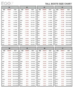 EGO 7 Orion Field Boots -Farm House Tack Store Ego7 sizechart US