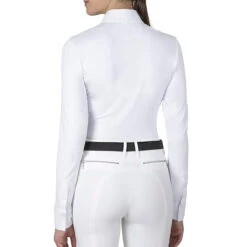 Equiline Women's CenteC Long Sleeve Show Shirt 6 Equiline Women's CenteC Long Sleeve Show Shirt -Farm House Tack Store Equiline CenteC Long.Sleeve.Show .Shirt White 01