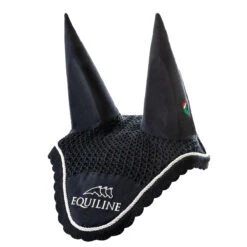 Equiline Outline Ear Bonnet With Logo -Farm House Tack Store Equiline Outline.Ear .Bonnet.With .Logo Navy