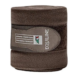 Equiline Polo Fleece Bandage Set 9 Equiline Polo Fleece Bandage Set -Farm House Tack Store Equiline Polo.Fleece.Bandages Set.of .4 Brown 121md04000012