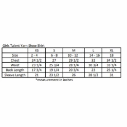 Essex Classics Girls Snow Cone Talent Yarn Short Sleeve Show Shirt - Sale 7 Essex Classics Girls Snow Cone Talent Yarn Short Sleeve Show Shirt - Sale -Farm House Tack Store Essex.Classics Girls Show.Shirt SizeChart 00 2afaedee 8fed 4ee6 8bd6 c7659ed536b0