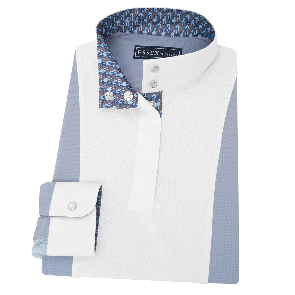 Essex Classics Girls "Looking Back" Luna Light Blue Performance Long Sleeve Show Shirt 3 Essex Classics Girls "Looking Back" Luna Light Blue Performance Long Sleeve Show Shirt