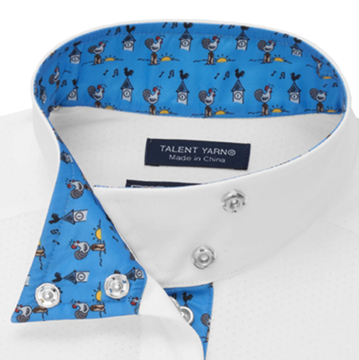 Essex Classics Girls "Roosters" Talent Yarn Wrap Collar Long Sleeve Show Shirt 4 Essex Classics Girls "Roosters" Talent Yarn Wrap Collar Long Sleeve Show Shirt - Image 2