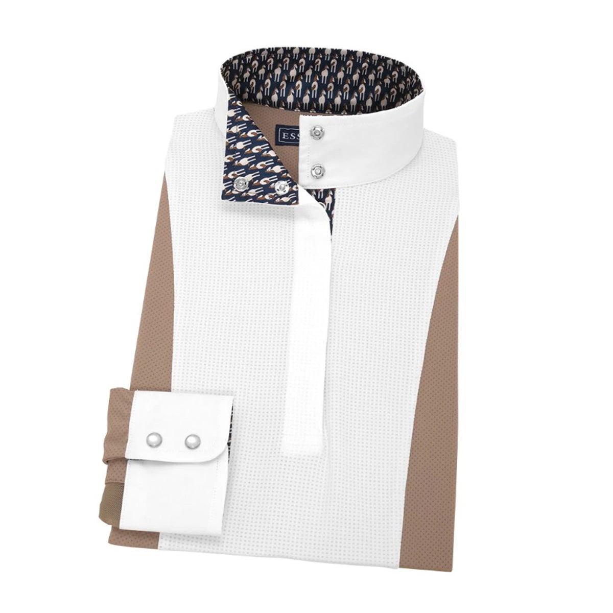 Essex Classics "Looking Back" Ladies Stone Brown Luna Performance Show Shirt 7 Essex Classics "Looking Back" Ladies Stone Brown Luna Performance Show Shirt - Image 5