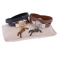 Penelope Signature Bracelet 12 Penelope Signature Bracelet -Farm House Tack Store French.EQ Penelope.Signature.Bracelet Black.Brandy.2
