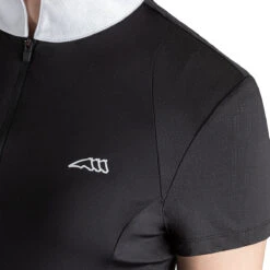 Equiline Women's CellaC Competition Polo Shirt 7 Equiline Women's CellaC Competition Polo Shirt -Farm House Tack Store H00870 EQline CellaC Black Detail