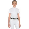 Equiline JupiterK Girl's Short Sleeve Show Shirt 1 Equiline JupiterK Girl's Short Sleeve Show Shirt -Farm House Tack Store H05017 EQline JupiterK White