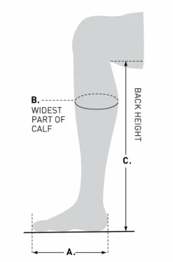 Perri's Children's Professional Half Chaps -Farm House Tack Store Halfchap bootmeasure diagram
