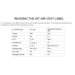 Hit Air Advantage H2 Air Vest 23 Hit Air Advantage H2 Air Vest -Farm House Tack Store Hit.Air .Vest Label.Info