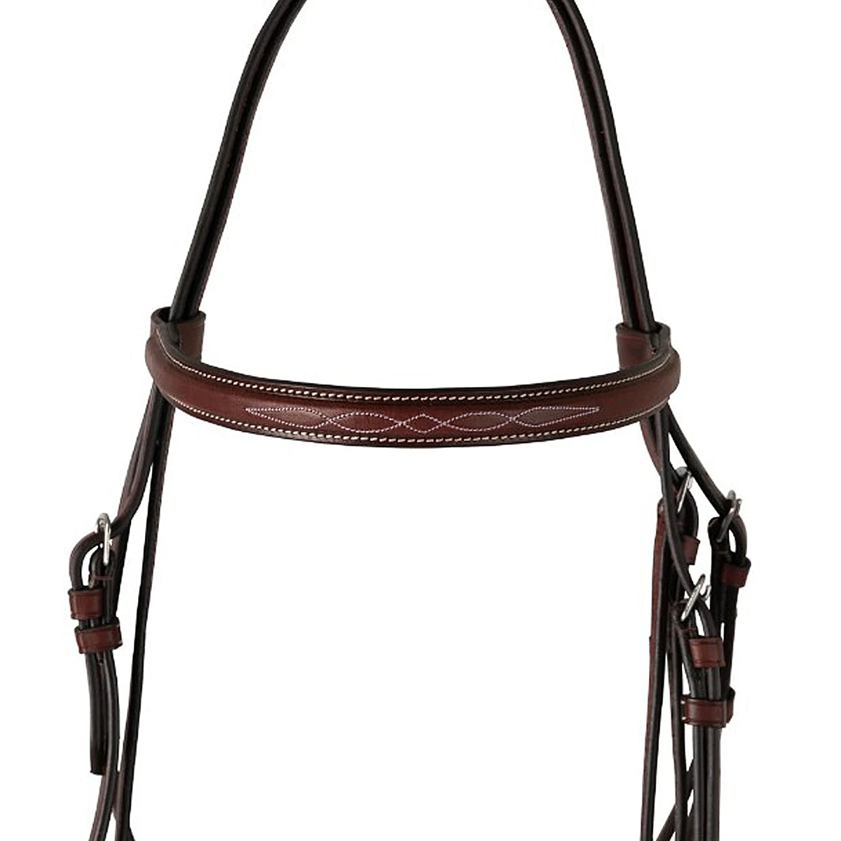 Huntley Equestrian Classic Fancy Stitched Schooling Hunter Bridle With Reins 4 Huntley Equestrian Classic Fancy Stitched Schooling Hunter Bridle With Reins - Image 2
