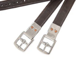Huntley Equestrian Sedgwick Flat Buckle Stirrup Leathers -Farm House Tack Store Huntley.Equestrian Sedgwick.Leather.Flat .Buckle.Stirrup.Leathers Brown Detail.2