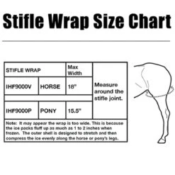 Ice Horse Stifle Wrap -Farm House Tack Store IHF9000V MacKinnon Hock.Wraps Size.Chart