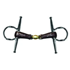 Jump'in Leather Covered French Link Full Cheek Gag Bit