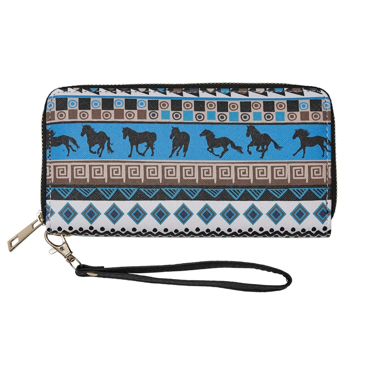 AWST Int'l Tribal Horses Clutch Wallet 3 AWST Int'l Tribal Horses Clutch Wallet