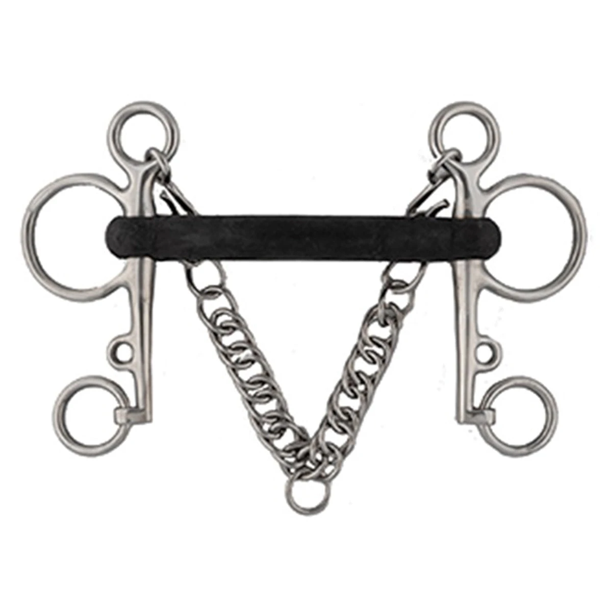 Stainless Steel Soft Rubber Pelham Bit 3 Stainless Steel Soft Rubber Pelham Bit