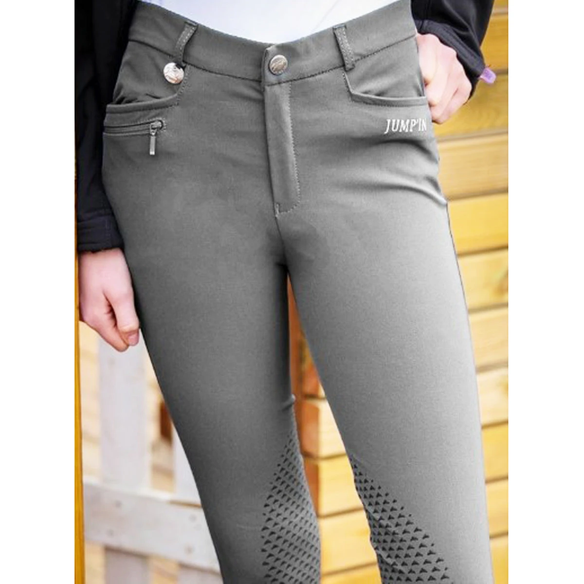 Jump'in Unisex Junior Sacha Knee Grip Breeches 12 Jump'in Unisex Junior Sacha Knee Grip Breeches - Image 10