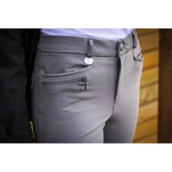 Jump'in Unisex Junior Sacha Knee Grip Breeches 23 Jump'in Unisex Junior Sacha Knee Grip Breeches -Farm House Tack Store Jump.In Unisex.Junior.Sacha .Breeches Grey Pocket