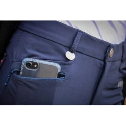 Jump'in Unisex Junior Sacha Knee Grip Breeches 16 Jump'in Unisex Junior Sacha Knee Grip Breeches -Farm House Tack Store Jump.In Unisex.Junior.Sacha .Breeches Navy Front.Pocket