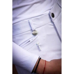 Jump'in Unisex Junior Sacha Knee Grip Breeches 20 Jump'in Unisex Junior Sacha Knee Grip Breeches -Farm House Tack Store Jump.In Unisex.Junior.Sacha .Breeches White Front.Pocket