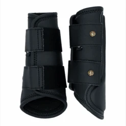Sixteen Cypress Leatherette Splint Boots, Black