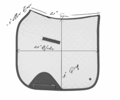 Sixteen Cypress Dressage Pad, White & Cognac 8 Sixteen Cypress Dressage Pad, White & Cognac -Farm House Tack Store Measurements Dressage Pad 5426d285 4250 4568 9b49 6db8a0118831