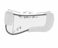 Sixteen Cypress Merino Wool Fleece Half Pad, Navy & Hickory 8 Sixteen Cypress Merino Wool Fleece Half Pad, Navy & Hickory -Farm House Tack Store Measurements wool fleece half pad2 2f146983 e92d 422c 8527 aadea8eb8b1e