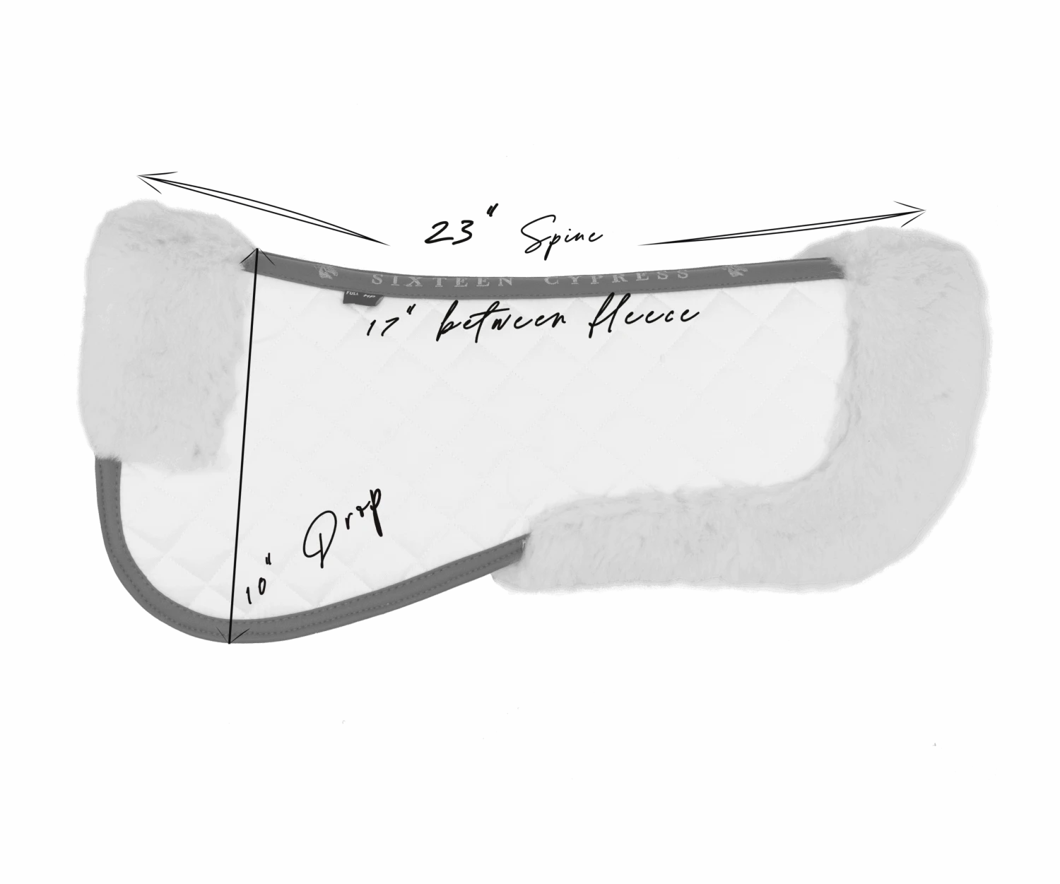 Sixteen Cypress Merino Wool Fleece Half Pad, Navy & Hickory 5 Sixteen Cypress Merino Wool Fleece Half Pad, Navy & Hickory - Image 3