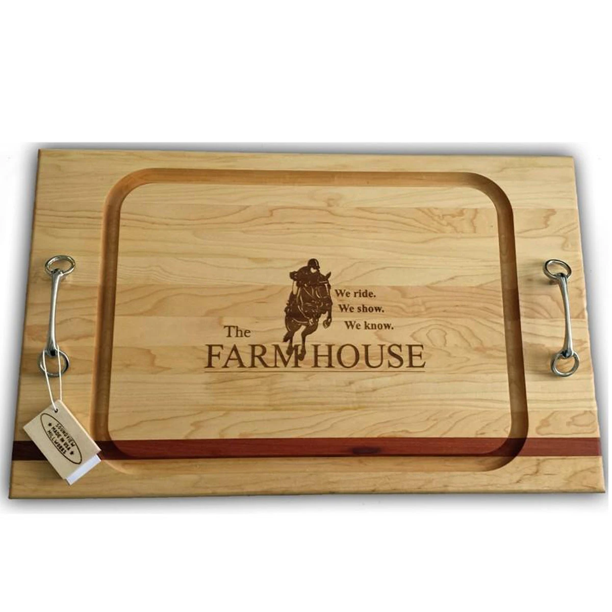 SVM Serving Board With Farm House Tack 3 SVM Serving Board With Farm House Tack