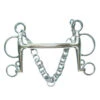 Stainless Steel Mullen Mouth Pelham Bit -Farm House Tack Store StainlessSteelMullenMouthPelhamBit