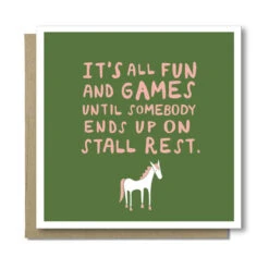 Mare Modern Goods Greeting Cards -Farm House Tack Store StallRest Mare.Modern.Goods Greeting.Card