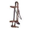 Trust Paris Bridle 2 Trust Paris Bridle -Farm House Tack Store Trust.Paris .Double.Noseband.Bridle Brown Front