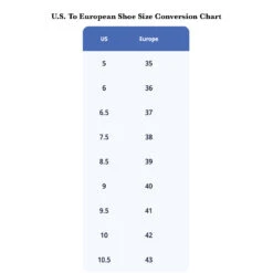 EGO 7 Orion Field Boots -Farm House Tack Store USUK Shoe Size Conversion Chart