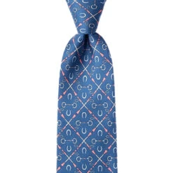 Wild Attire Inc. Cream Of The Crop Blue Silk Tie