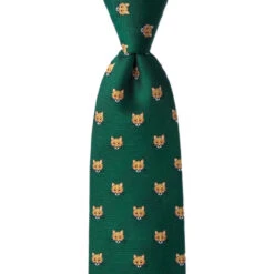 Wild Attire Inc. Stone Cold Fox Green Silk Tie