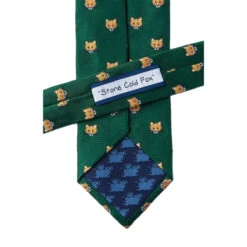 Wild Attire Inc. Stone Cold Fox Green Silk Tie -Farm House Tack Store WIild.Attire.Inc green silk stone cold fox AL301553 03